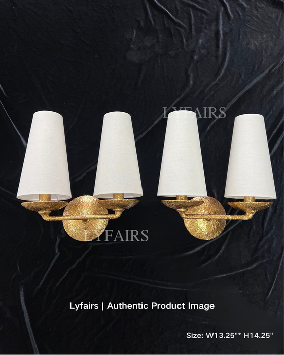 Vintage White Lampshade Wall Light