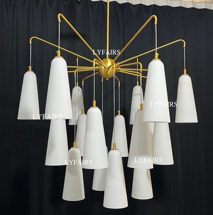 Vintage Blossom Cone Lampshade Chandelier for Living/Dining Room/Kitchen Island