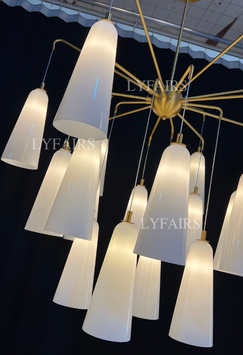 Vintage Blossom Cone Lampshade Chandelier for Living/Dining Room/Kicthen Island