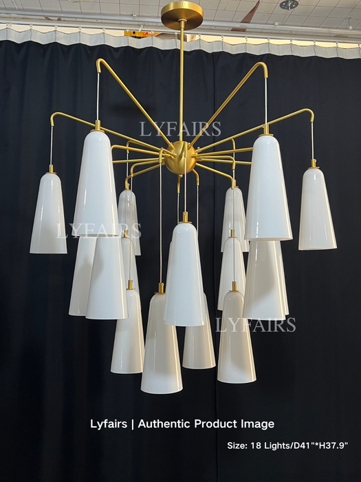 Vintage Blossom Cone Lampshade Chandelier for Living/Dining Room/Kicthen Island
