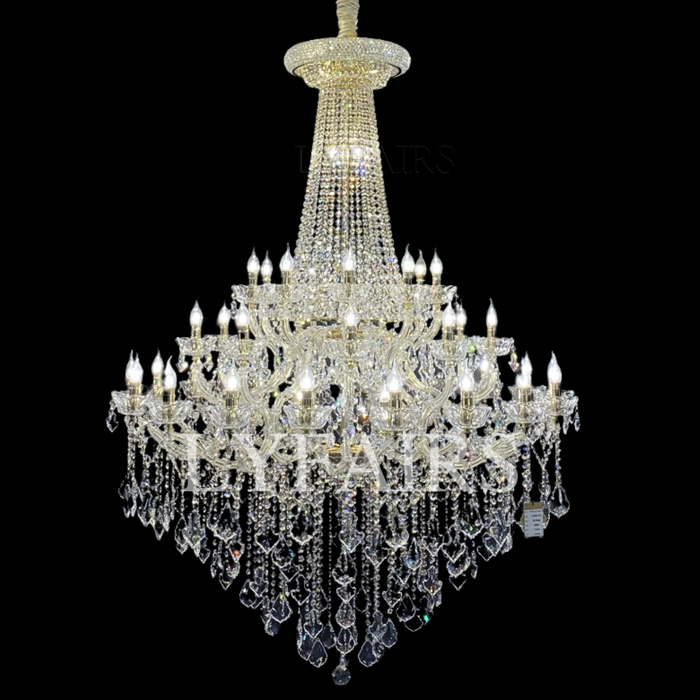 Extra Large French Candle Crystal Chandelier Ceiling Art Branch Foyer/Staircase Light Fixture