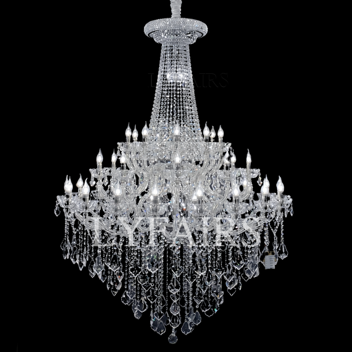 Extra Large French Candle Crystal Chandelier Ceiling Art Branch Foyer/Staircase Light Fixture