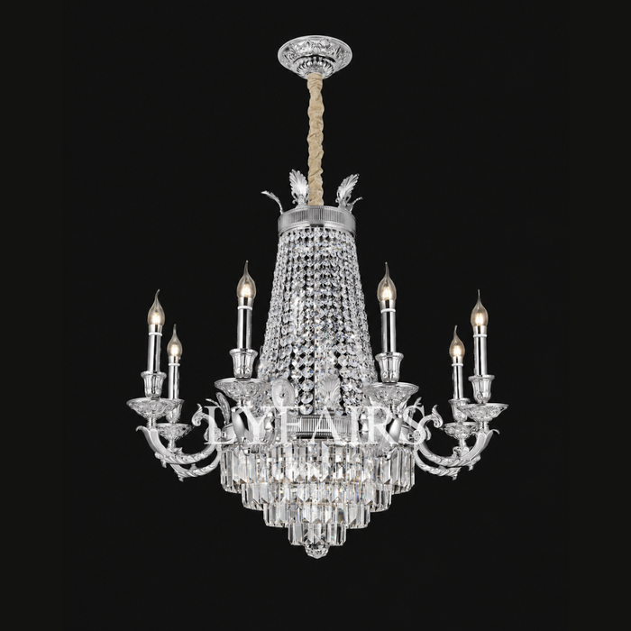 Baroque Revival Multi-tiered Crystal Chandelier