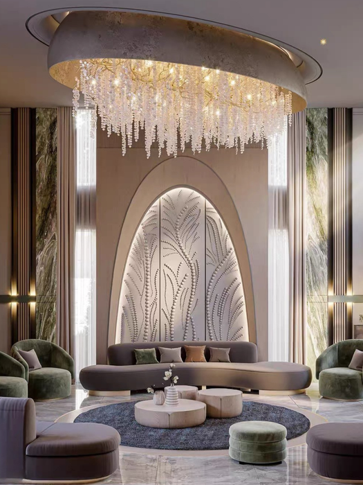 Branch Style Ceiling Light Crystal Icicle Chandelier