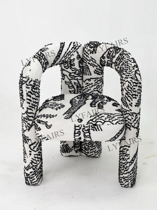 Vintage Tiger Stripes Dining Room/Dressing Chair