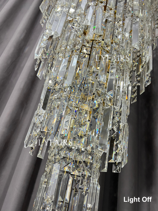 Luxury Multi-layer Crystal Chandelier for Staircase/Foyer