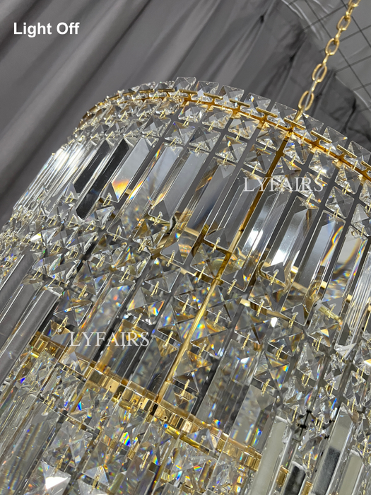 Luxury Multi-layer Crystal Chandelier for Staircase/Foyer
