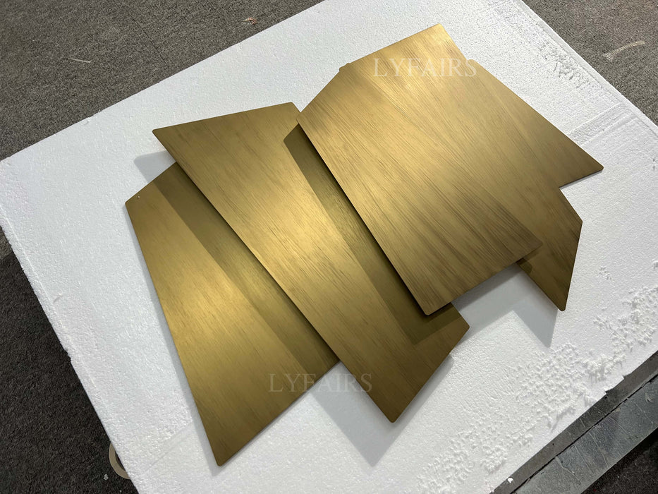 Luxury Irregular Stainless Steel Wall Decor Geometric Art in Gold