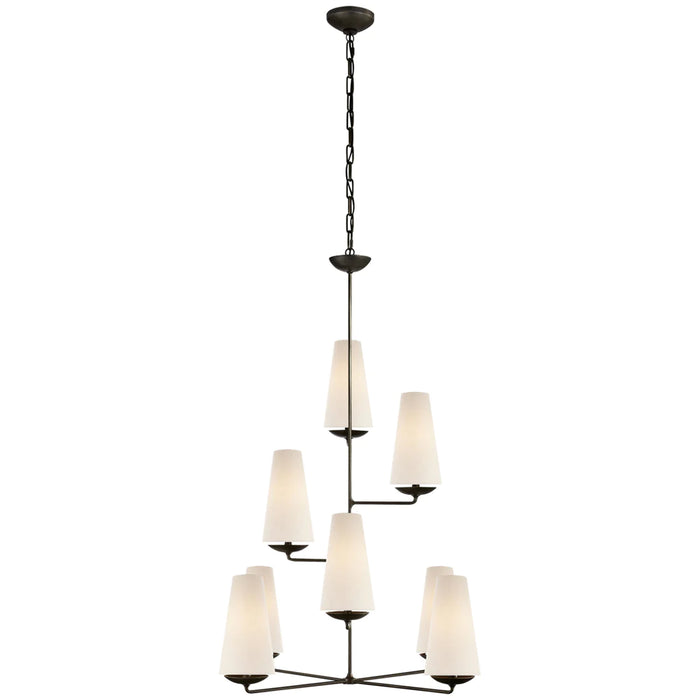 Vertical Chandelier/Wall Light in Bronze/Black/White Finish Color