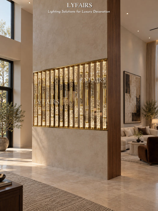 Modern Luxury Crystal Cylinder Partition