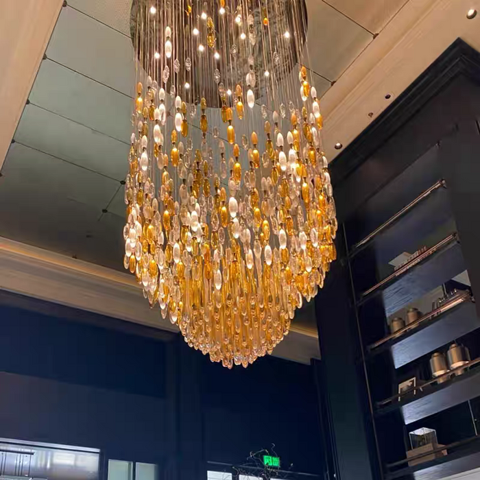 Modern Floating Raindrop Glass Chandelier for Hotel Lobby/Grand Hall
