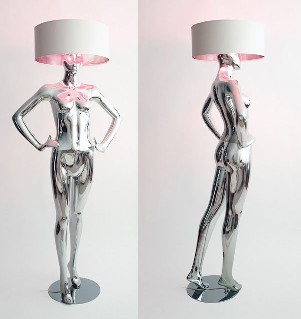 Male and Female Mannequin Floor Lamp