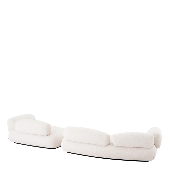 Contemporary Sculptural Organic Curved Modular Bouclé Sectional Sofa
