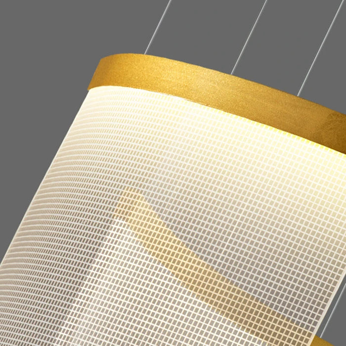Modern Luxe Translucent Tiered Acrylic Chandelier for High Ceilings