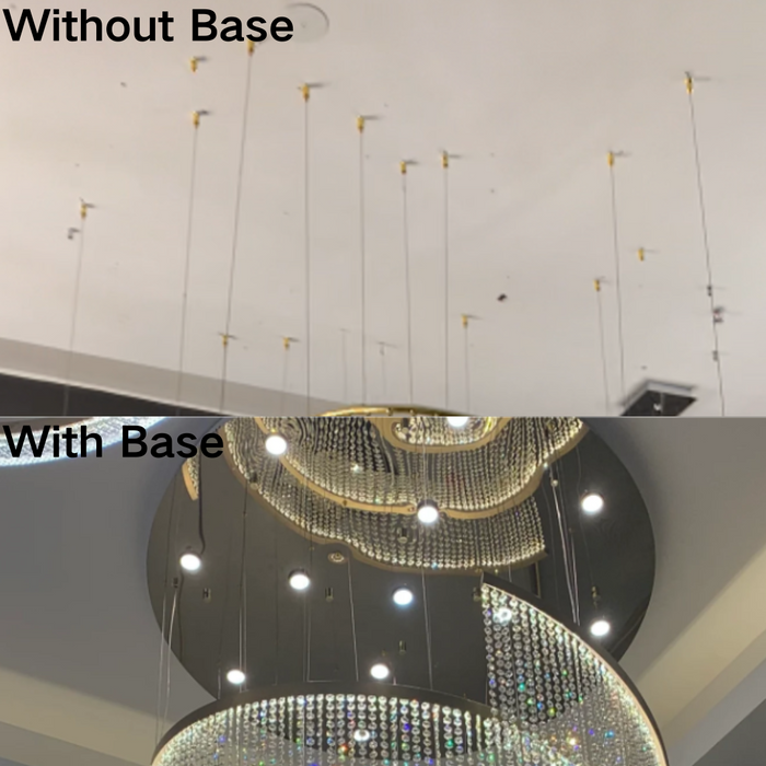 Luxury Spiral Bubble Crystal Chandelier for High Ceiling