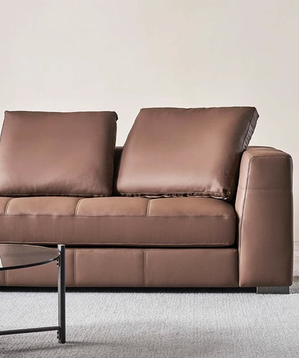 Blazer Straight Row Leather Sofa for Living Room