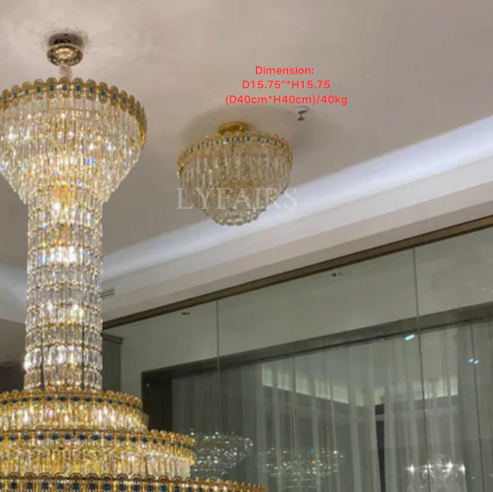 Luxury Multi-tier Crystal Chandelier Set for Kitchen Island/Dining Room/Bedroom
