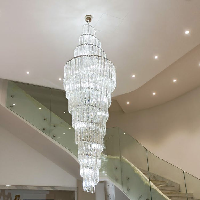 2023 New Arrival Sprial Crystal Chandelier For Foyer Staircase