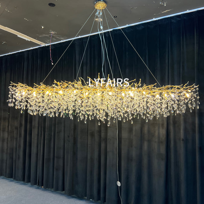 Affordable New French Style Branch Crystal Chandelier Crystal Leaves Ceiling Light Fixture