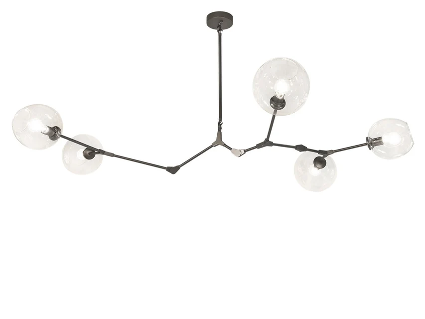 Modern Molecular Branching Bubble Glass Chandelier