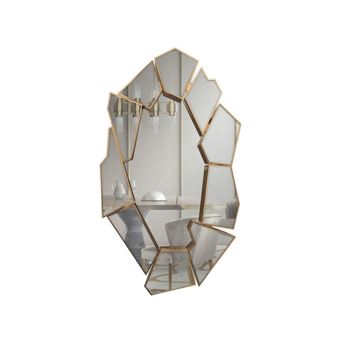 Modern Wall Decor Crackle Mirror