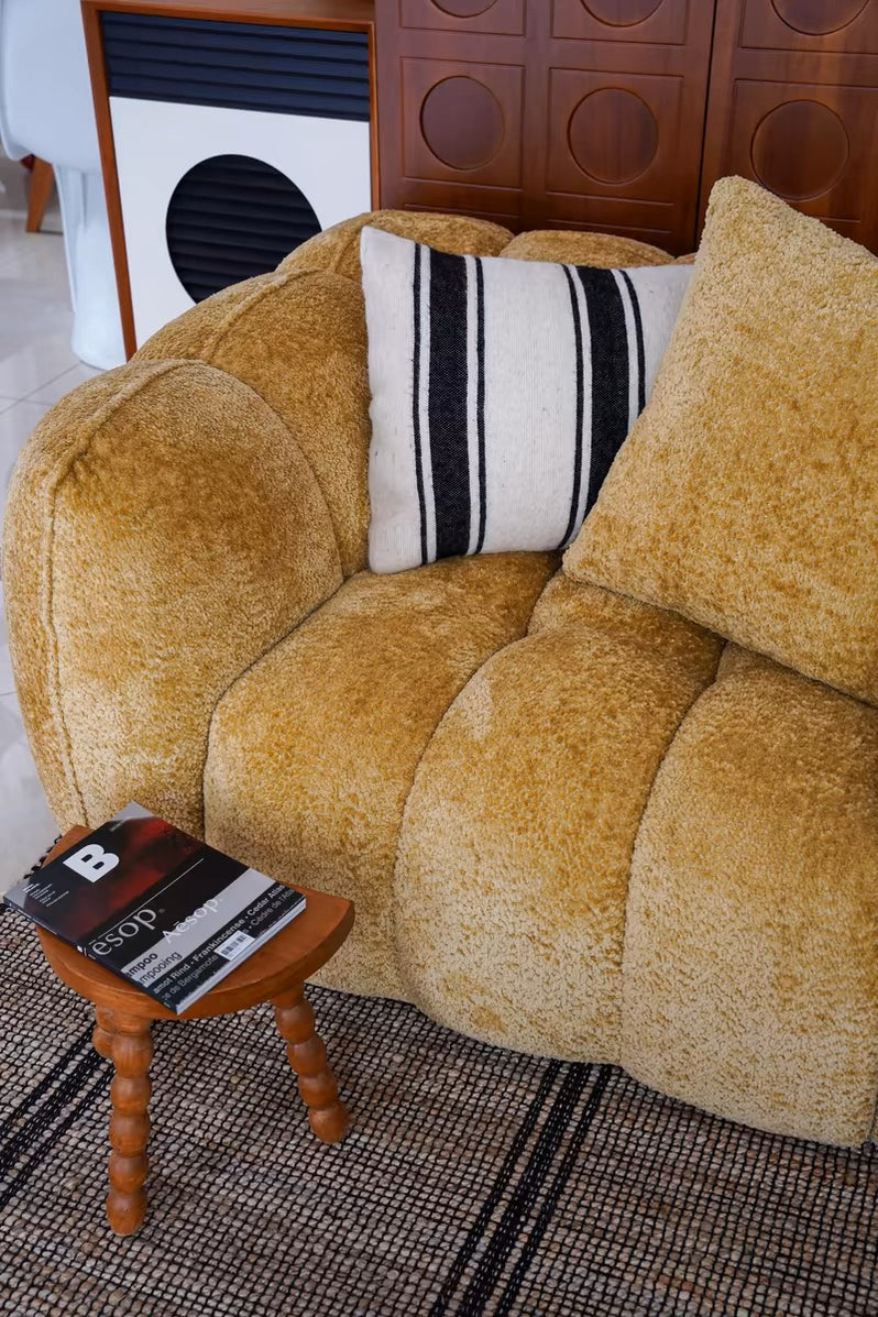 Scandinavian Vintage Fabric Pumpkin Sofa — Lyfairs