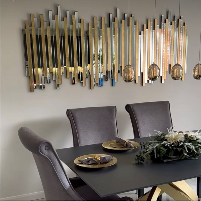 Stainless Steel Gold Metal Mirror Wall Decor