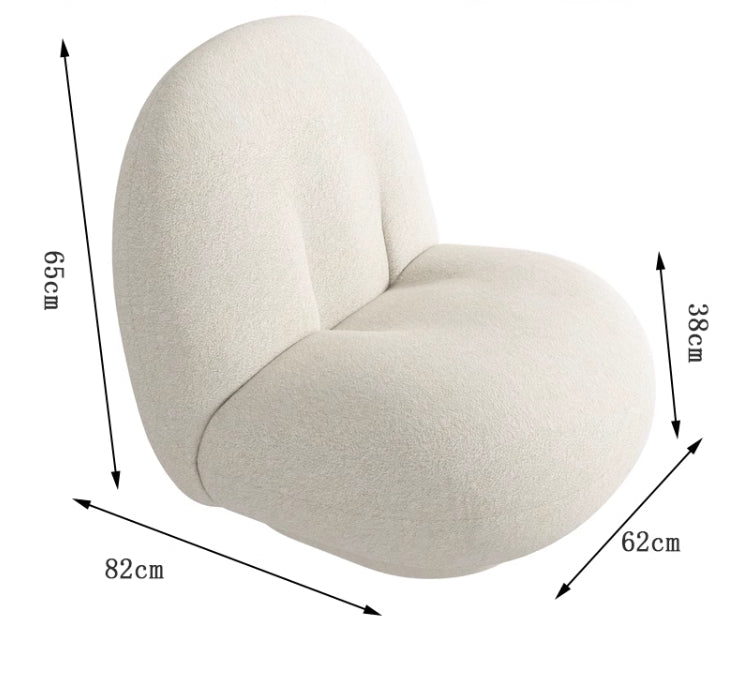 Fleece Balcony Pear Sofa Chair