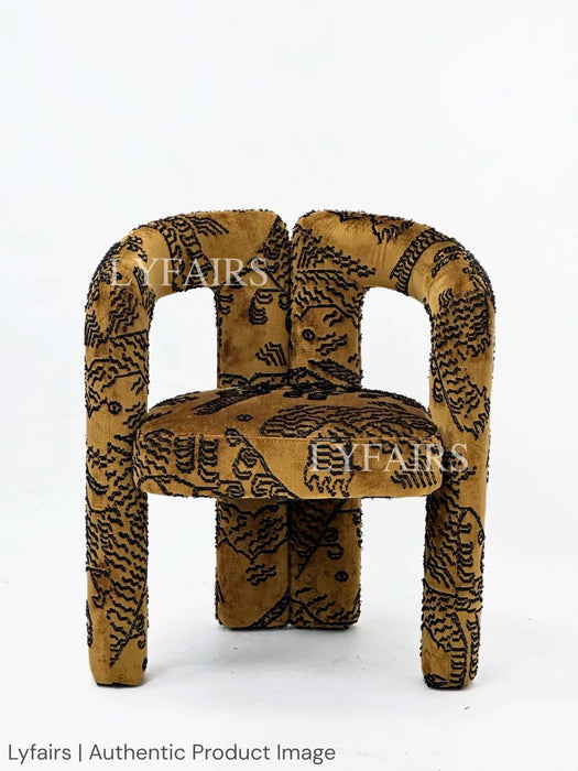 Vintage Tiger Stripes Dining Room/Dressing Chair