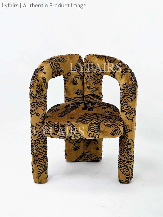 Vintage Tiger Stripes Dining Room/Dressing Chair