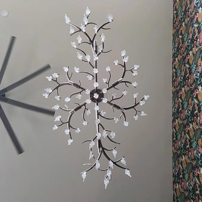 Nuevo Candelabro geométrico de cristal ligero de lujo para sala de estar/comedor/dormitorio
