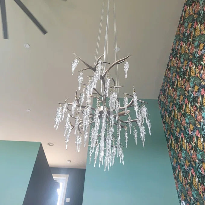New Light Luxury Crystal Geometric Chandelier for Living Room/Dining Room/Bedroom