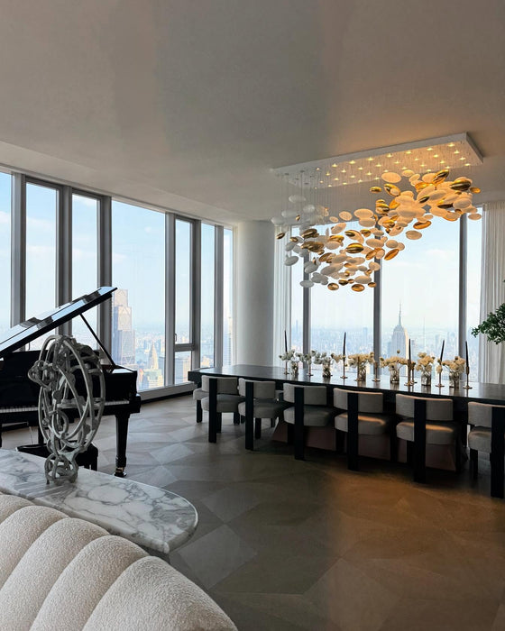 Modern Artistic Unique Golden Dragon Egg Pendant Ceiling Light Fixture for Dining Room