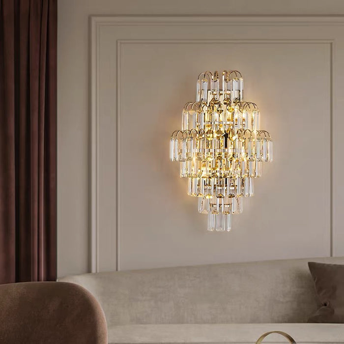 Modern Luxury Tiered Crystal Wall Sconce