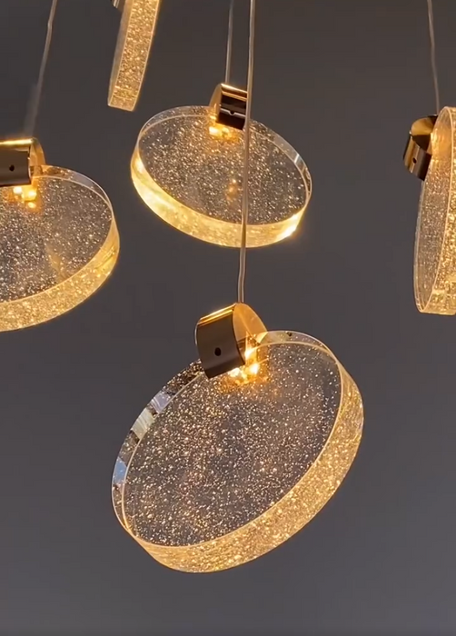 Lámpara Colgante LED de Cristal Opaco en Racimo para Escalera/Vestíbulo