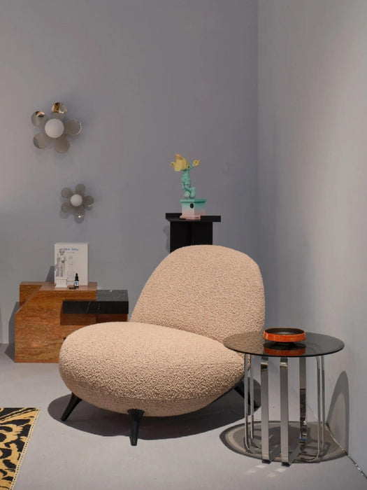Modern Organic Heart Silhouette Accent Lounge Chair