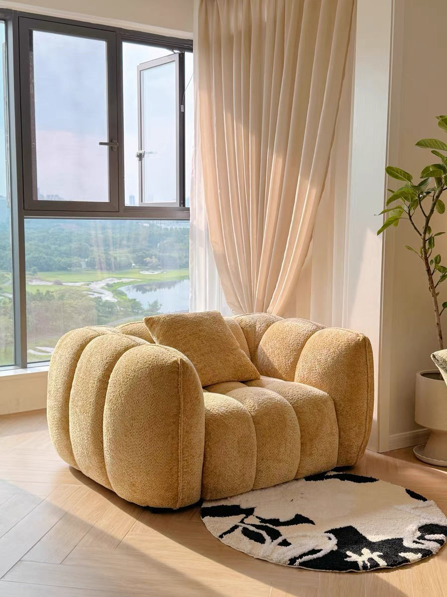 Scandinavian Vintage Fabric Pumpkin Sofa — Lyfairs