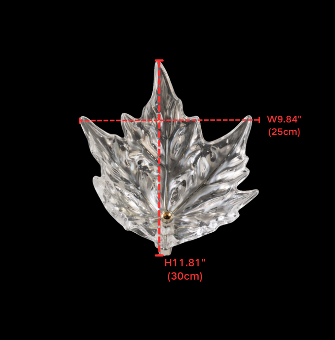 Modern Creative Clear Crystal Maple Leaf Chandelier for Living Room/Bedroom