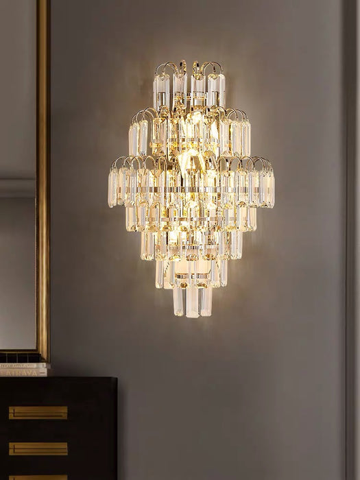 Modern Luxury Tiered Crystal Wall Sconce