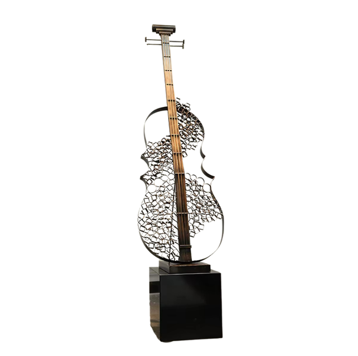 Artistic Melody Lattice Violin Sculpture