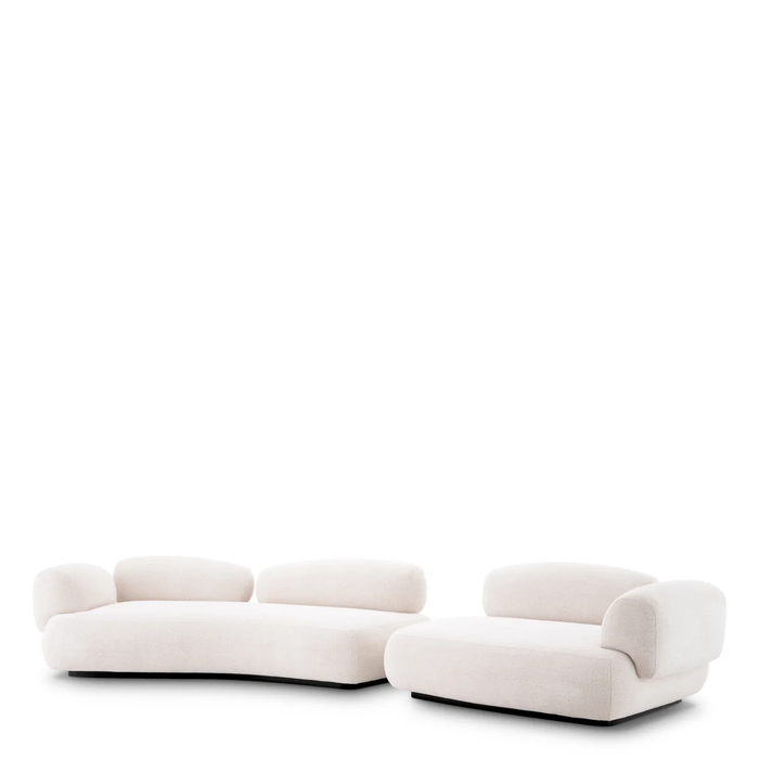 Contemporary Sculptural Organic Curved Modular Bouclé Sectional Sofa