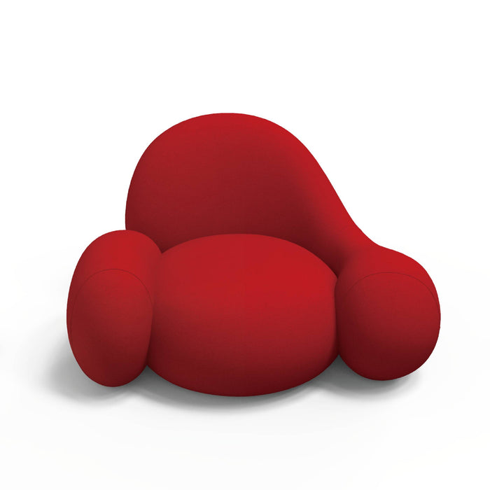 Modern Whimsical Soft Bulbous Round Upholstered Lounge Chair