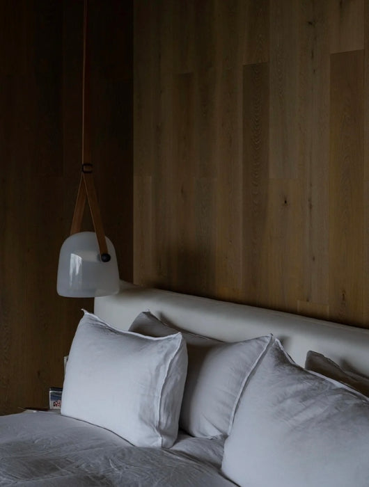 Modern White/Smoky Gray/Clear Glass Pendant