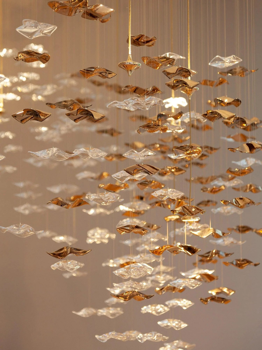Modern Floating Starfish Glass Chandelier for High Ceiling/Hotel/Restaurant