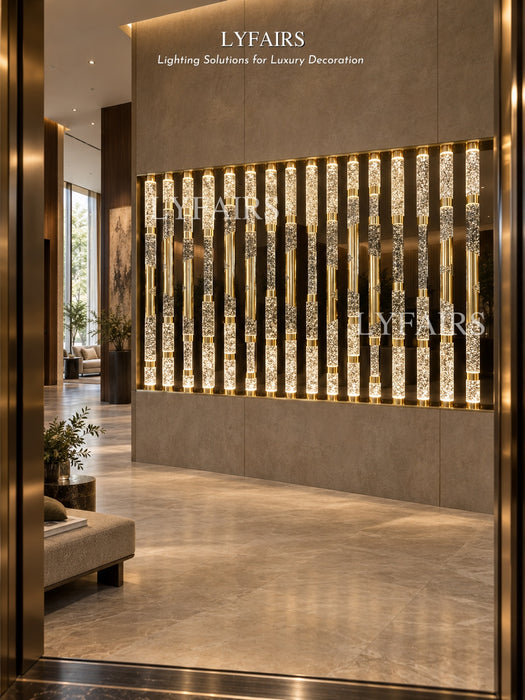 Modern Luxury Crystal Cylinder Partition