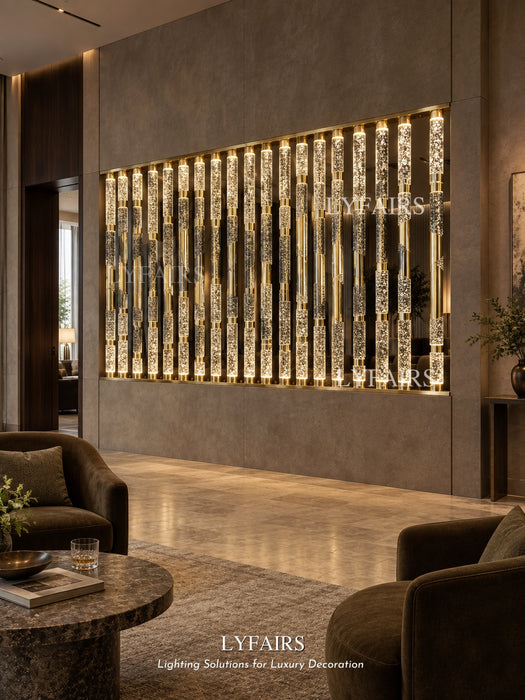 Modern Luxury Crystal Cylinder Partition