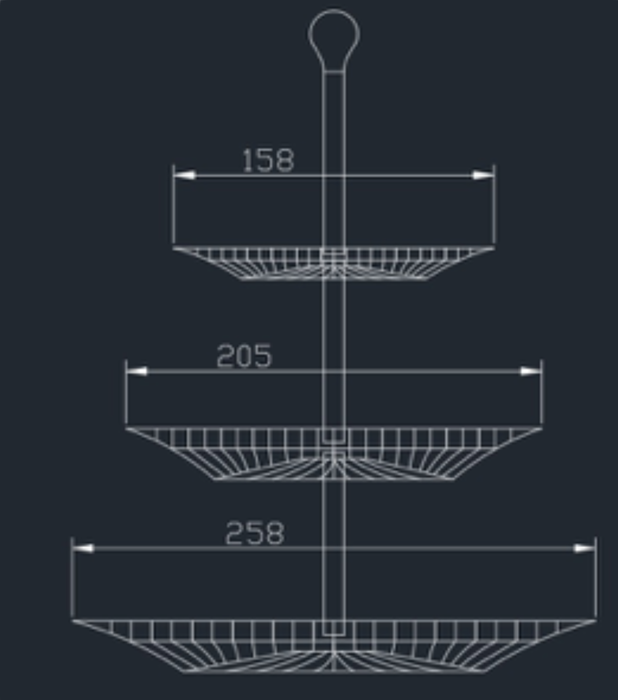 Modern Luxury Crystal 3 Tiers Pastry Stand