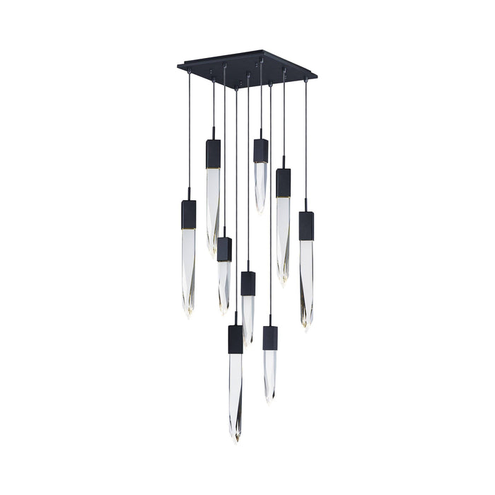 Modern Light Luxury Round/Rectangle Ceiling Pednant Light in Black Finish for Kitchen Island/ Staircase/Living Room