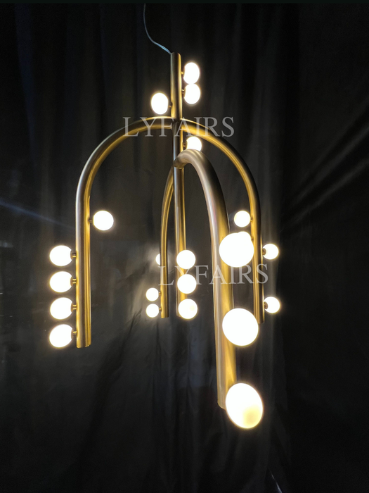 Arc Vine Modern Chandelier for Low Ceiling