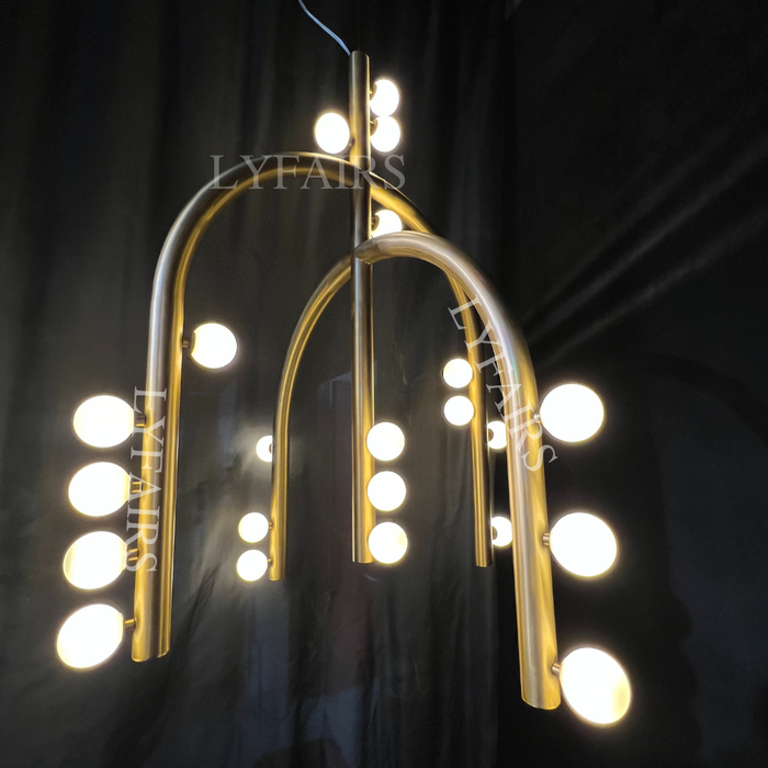 Arc Vine Modern Chandelier for Low Ceiling